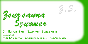 zsuzsanna szummer business card